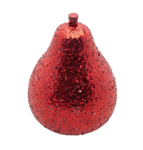 Glitterpäron Juldekoration Röd