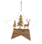 Julstjärna Med Ren Upphängning Guld