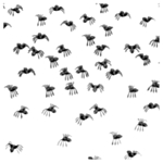 Plastspindlar Svart
