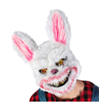 Killer Kanin Mask Vit/Ljusrosa