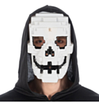 Pixel Gamer Dödskalle Mask Vit