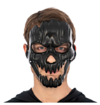 Skelettmask Svart