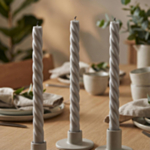 Spiral Stearinljus Grå