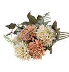 Konstgjord Scabiosa Bukett Orange/Vit