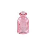 Mini Räfflad Glasvas Ljusrosa