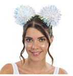 Iriserande Pompoms Hårband