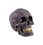Blommig Dödskalle Skulptur Lila