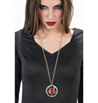 Sataniskt Pentagram Halsband Röd