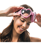 Hjärta Partyglasögon Goggles Ljusrosa