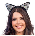 Glittrande Kattöron Hårband