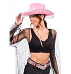 Strass Cowboyhatt Ljusrosa