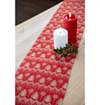 Julmotiv Bordslöpare Röd/Beige