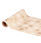Snöflingor Bordslöpare Vit/Guld