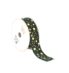 Velour Stjärnband Grön/Guld