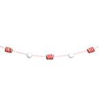 Candy Stripe Girlang Röd/Vit