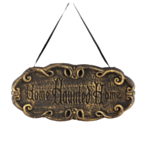 Haunted Home Skylt Svart/Guld