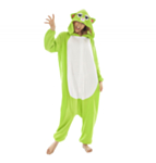 Katt Onesie Maskeraddräkt Grön