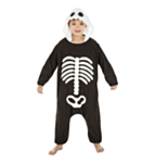 Skelett Kigurumi Barndräkt
