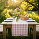 Picknick Bordslöpare Röd