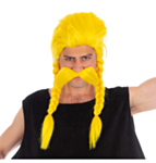 Asterix® Obelix Peruk & Mustasch Gul
