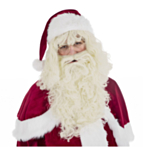 Jultomte Peruk & Skägg Naturfärg