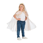 Prinsessa Cape & Hårband Barndräkt