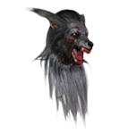 Varulv Hyperrealistisk Latexmask Svart