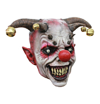 Horror Clown Latexmask Med Bjällror