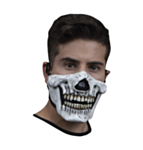 Skelett Halvmask Vit