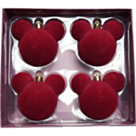 Mickey Mouse® Velour Julgranskulor