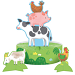 Farm Party Honeycomb Bordsdekoration