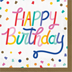 Konfetti Happy Birthday Servetter
