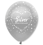 Silverbröllop Ballonger