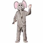 Elefant Maskot Maskeraddräkt