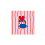 Krabbservetter ljusrosa