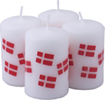 Blockljus Danska Flaggor Set