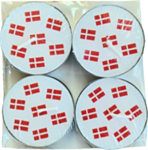 Stora Värmeljus Danska Flaggor