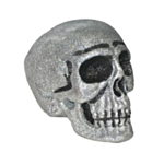 Silverglittrig dödskalledekoration