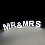 Mr & Mrs Lightbox Skylt