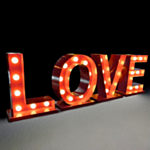 Love Lightbox Skylt Röd