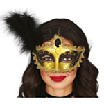 Masquerade Fjäder Ögonmask Svart