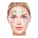 Peace Hippie Ansiktssmycken