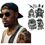 Gangsta Biker Falska Tatueringar