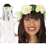 Brudslöja Blomsterkrans Hårband