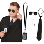 Secret Service Agent Set Svart