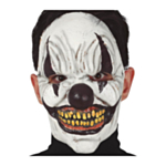 Horror Clown Latexmask Vit/Svart