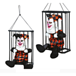 Animerad Clown I Bur Med Ljud & Ljus