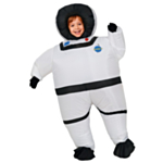 Uppblåsbar Astronaut Barndräkt Vit