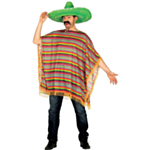 Mexikansk Poncho Flerfärgad