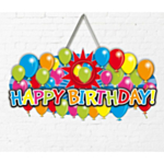 Happy Birthday Ballong Skylt